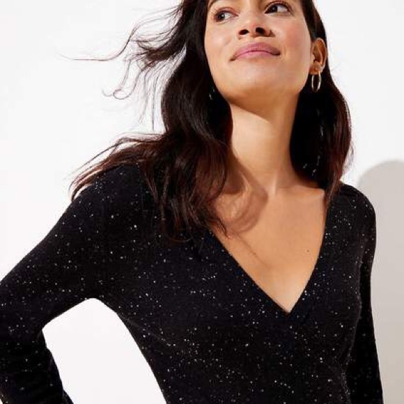 LOFT WRAP SWEATER DRESS - Picture 2 of 4